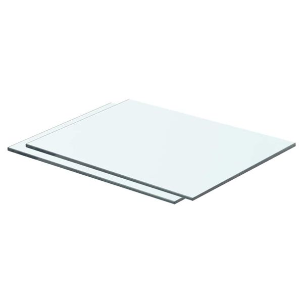 vidaXL Ράφια Πάνελ 2 τεμ. Διάφανα 40 x 25 εκ. Γυάλινα