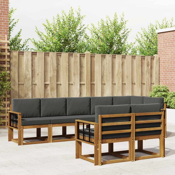 vidaXL &Sigma;&epsilon;&iota;&rho;ά &Kappa;&alpha;&nu;&alpha;&pi;έ &Epsilon;&xi;&omega;&tau;&epsilon;&rho;&iota;&kappa;&omicron;ύ &mu;&epsilon; &mu;&alpha;&xi;&iota;&lambda;ά&rho;&iota; 8 pcs &Phi;&upsilon;&sigma;&iota;&kappa;ό &kappa;&alpha;&iota; &Alpha;&nu;&theta;&rho;&alpha;&kappa;ί