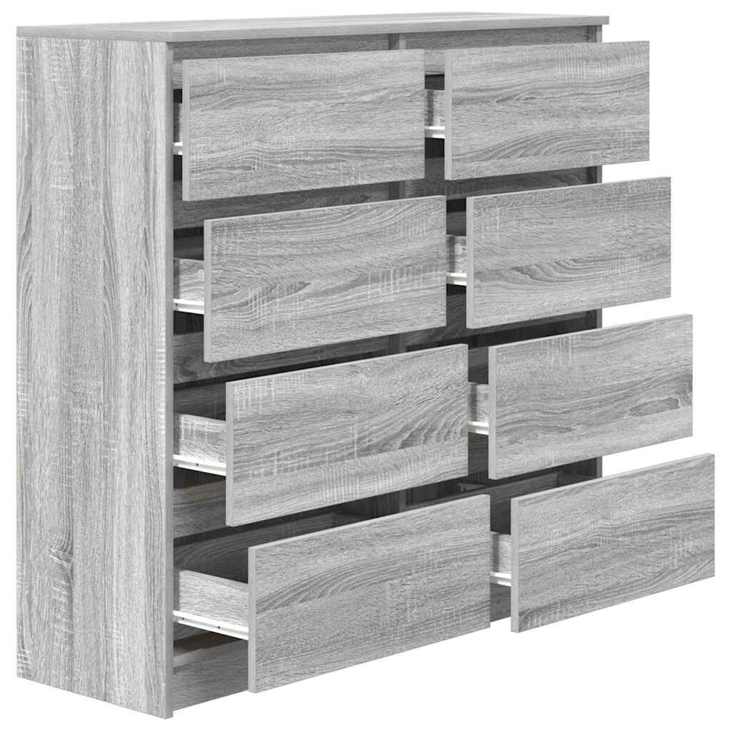 vidaXL Ντουλάπι Γκρι Sonoma 100x35x99 cm Ξύλινο μηχανουργικό ξύλο