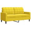vidaXL Σετ Σαλονιού 2 Τεμ. Κίτρινο Βελούδινο με Μαξιλάρια/Στηρίγματα