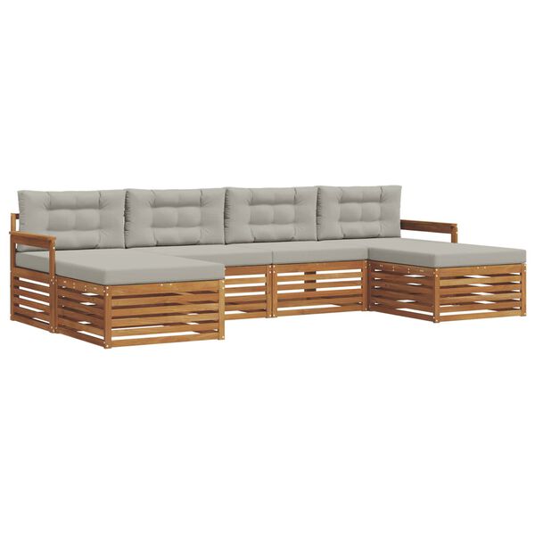 vidaXL &Sigma;&epsilon;&tau; &Kappa;&alpha;&nu;&alpha;&pi;έ 6 pcs &Phi;&upsilon;&sigma;&iota;&kappa;ό &kappa;&alpha;&iota; &Alpha;&nu;&omicron;&iota;&chi;&tau;ό &Gamma;&kappa;&rho;&iota; &Sigma;&tau;&epsilon;&rho;&epsilon;ό &Xi;ύ&lambda;&omicron; &Alpha;&kappa;&alpha;&kappa;ί&alpha;&sigmaf;