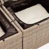 vidaXL Σετ Καναπέ Κήπου 5 τεμ. Μπεζ Συνθετικό Ρατάν με Μαξιλάρια