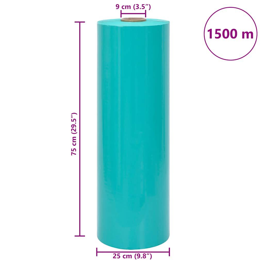 vidaXL Αγροτική ταινία τεντώματος πράσινη 25 μm 75 cm x 1500 m