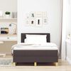 vidaXL Κρεβάτι box spring με στρώμα Σκούρο Καφέ 120 x 200 cm ύφασμα