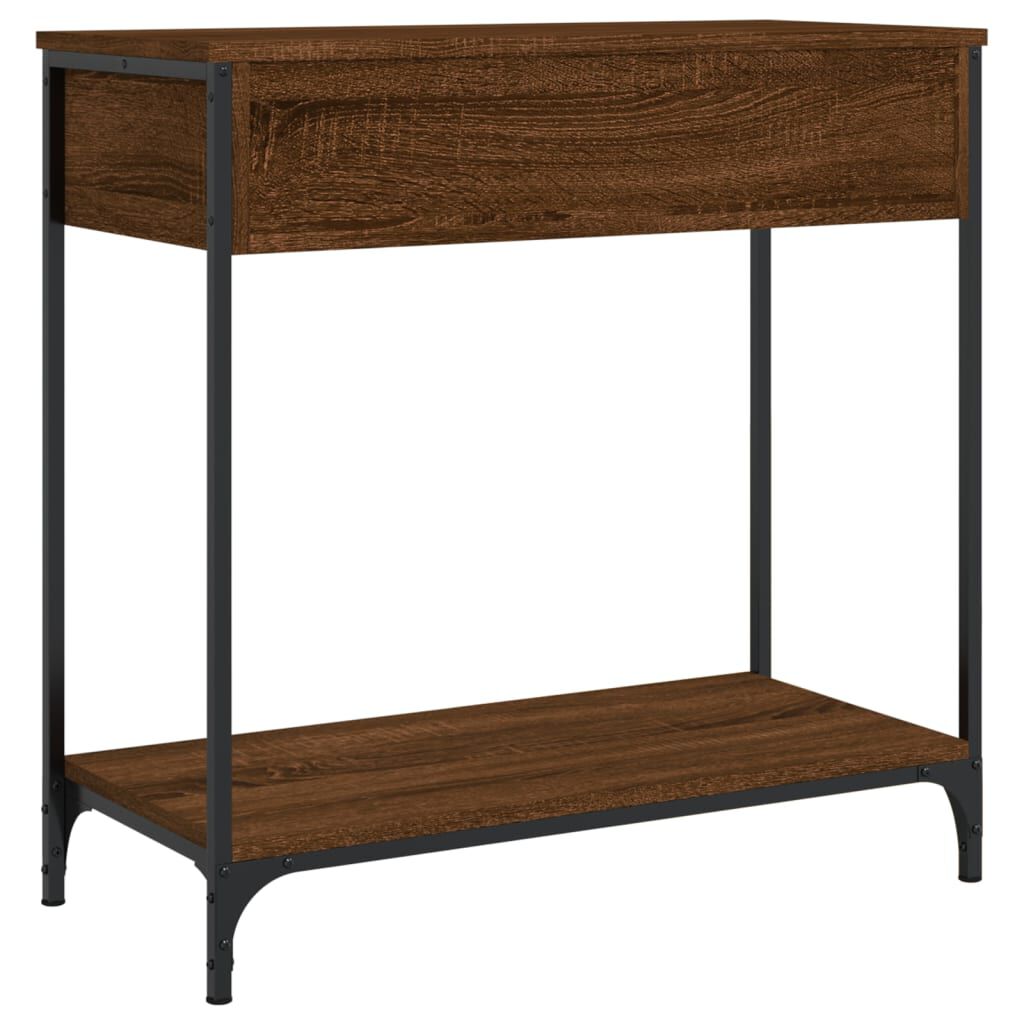 vidaXL Τραπέζι Κονσόλα Καφέ Δρυς 75x34,5x75 εκ. Επεξεργασμένο Ξύλο