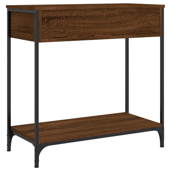 vidaXL Τραπέζι Κονσόλα Καφέ Δρυς 75x34,5x75 εκ. Επεξεργασμένο Ξύλο