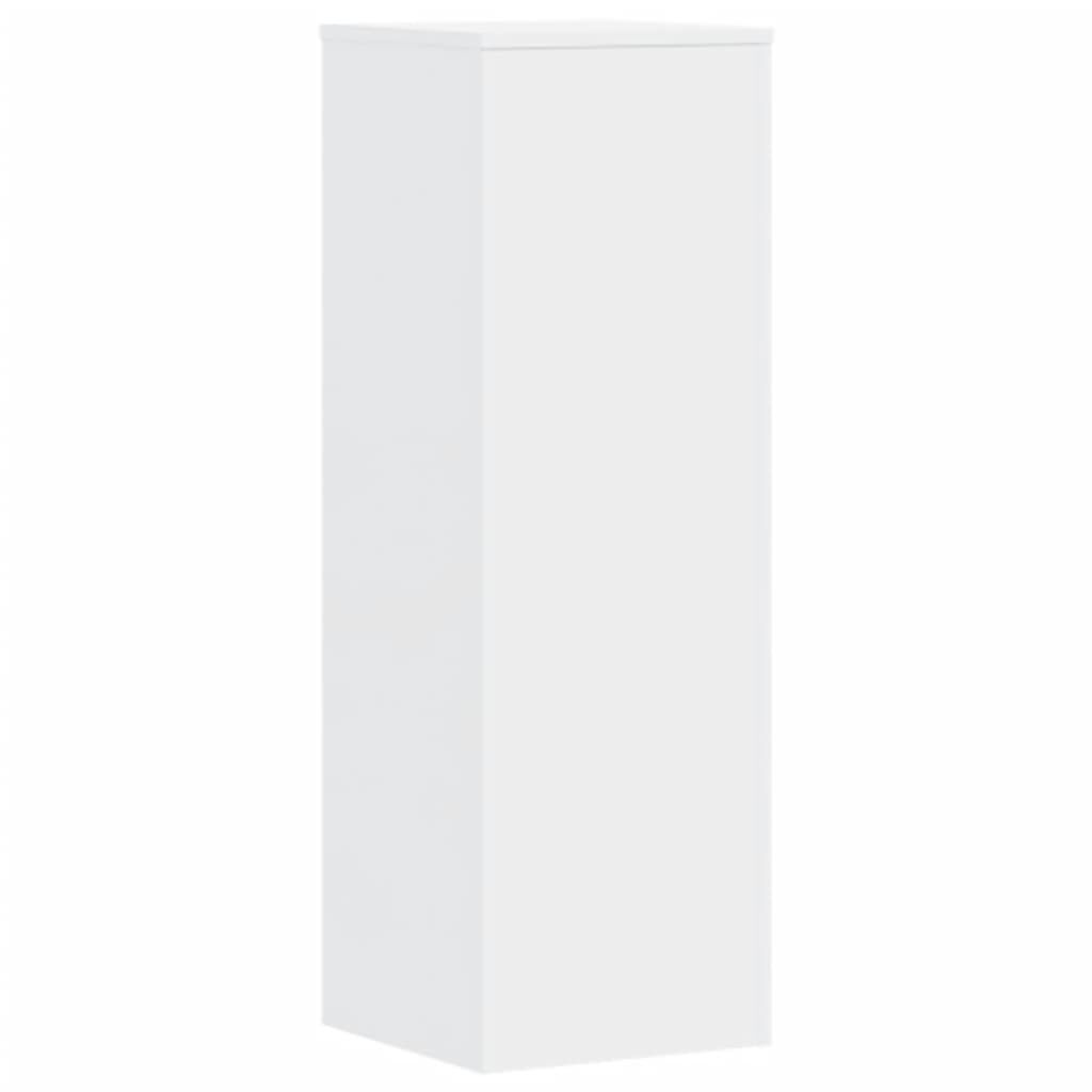 vidaXL Βάσεις Φυτών 2 τεμ. Λευκές 33x33x100 εκ. από Επεξεργασμένο Ξύλο