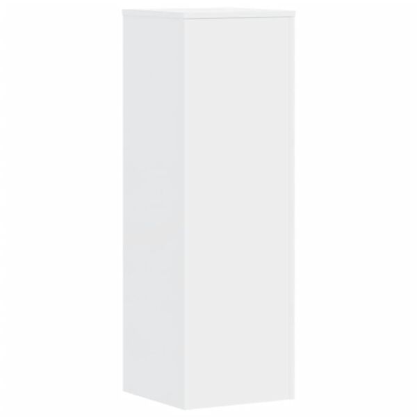 vidaXL Βάσεις Φυτών 2 τεμ. Λευκές 33x33x100 εκ. από Επεξεργασμένο Ξύλο