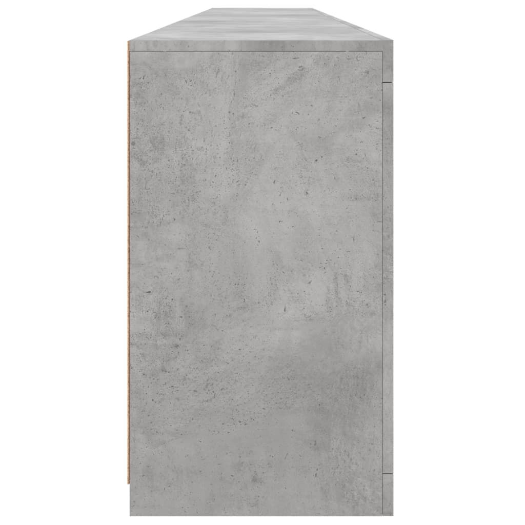 vidaXL Μπουφές με LED Γκρι Σκυροδέματος 283 x 37 x 67 εκ.