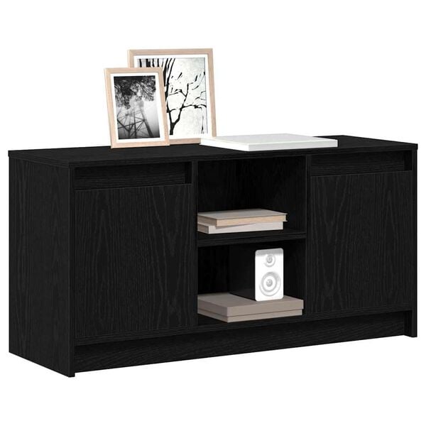 vidaXL Ντουλάπι TV Μαύρο 100 x 34 x 50 εκ Επεξεργασμένο ξύλο