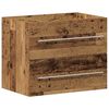 vidaXL Ντουλάπα νιπτήρα με λεκάνη 2 pcs Παλαιό ξύλο 60 x 38.5 x 48 cm