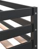vidaXL Υπερυψ. Κρεβάτι με Κουρτίνες Μπλε 90x200 εκ. Μασίφ Ξύλο Πεύκου