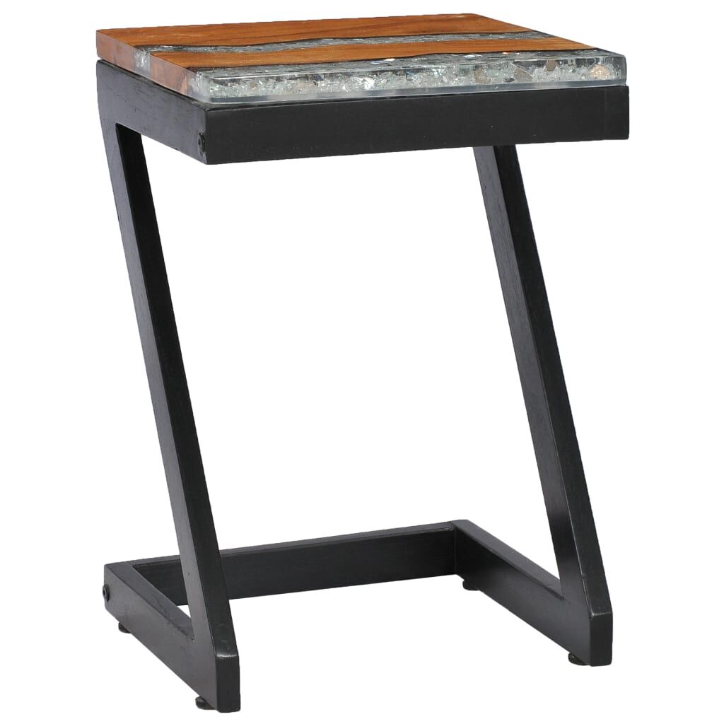 vidaXL Τραπεζάκι Σαλονιού 30x30x50 εκ. Μασίφ Ξύλο Teak και Πολυρητίνη