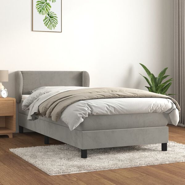 vidaXL &Kappa;&rho;&epsilon;&beta;ά&tau;&iota; Boxspring &mu;&epsilon; &Sigma;&tau;&rho;ώ&mu;&alpha; &Alpha;&nu;&omicron;&iota;&chi;&tau;ό &Gamma;&kappa;&rho;&iota; 90x200 &epsilon;&kappa;. &Beta;&epsilon;&lambda;&omicron;ύ&delta;&iota;&nu;&omicron;