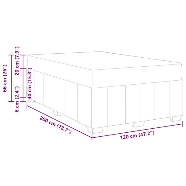 vidaXL Σκελετός Κρεβατιού Μπλε 120 x 200 cm ύφασμα