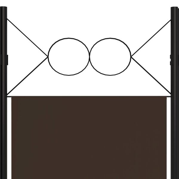 vidaXL Διαχωριστικό Δωματίου με 6 Πάνελ Καφέ 240 x 180 εκ.