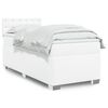 vidaXL Κρεβάτι Boxspring με Στρώμα Λευκό 90x190εκ. από Συνθετικό Δέρμα