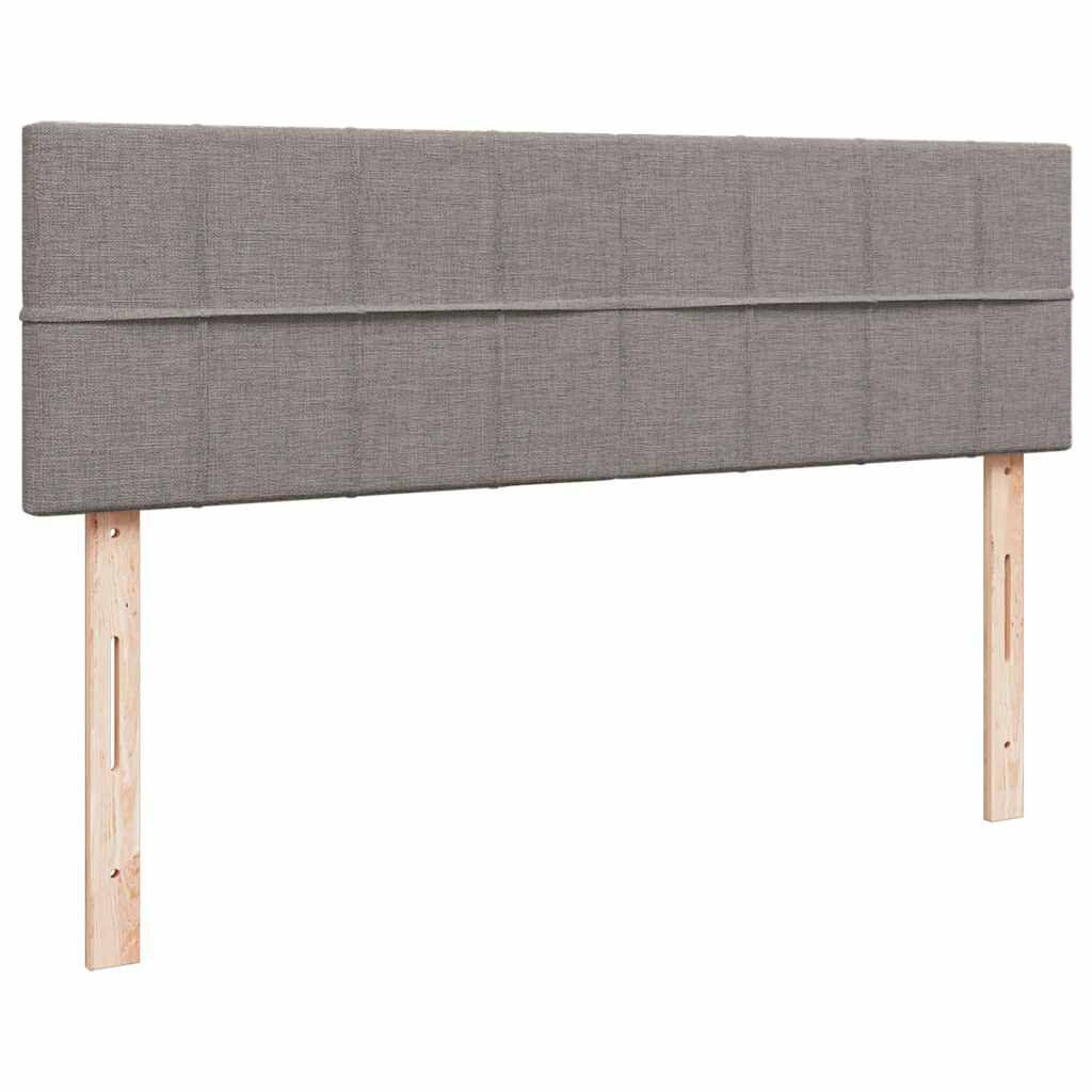 vidaXL Οθωμανικό κρεβάτι με στρώμα & LEDs Taupe 160x200cm ύφασμα
