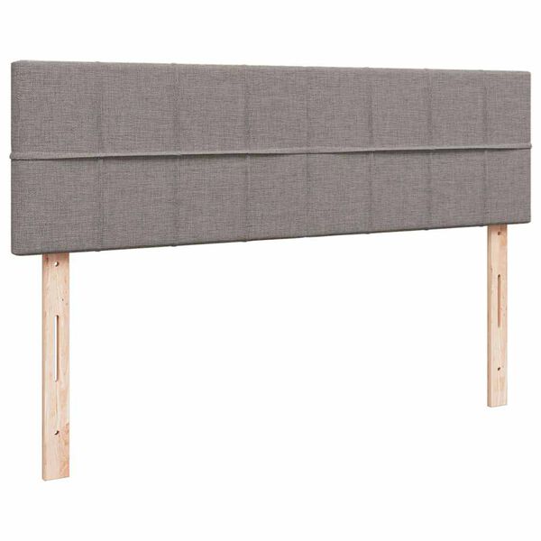 vidaXL Οθωμανικό κρεβάτι με στρώμα & LEDs Taupe 160x200cm ύφασμα