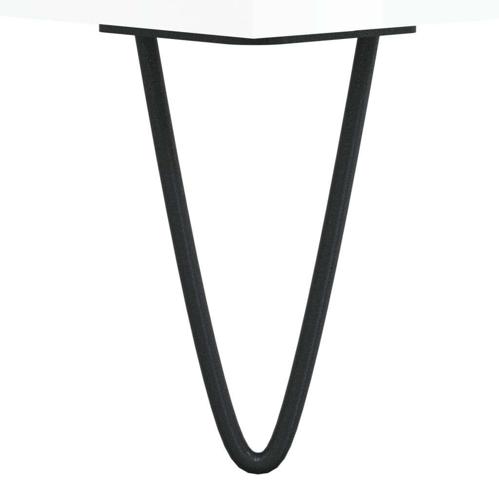 vidaXL Δισκοθήκη Γυαλιστερή Λευκή 74,5x38x48 εκ. Επεξεργασμένο Ξύλο