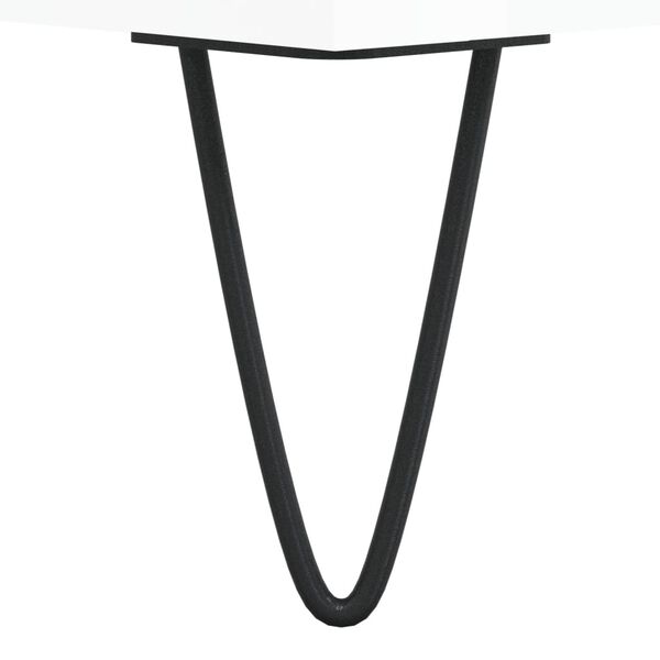 vidaXL Δισκοθήκη Γυαλιστερή Λευκή 74,5x38x48 εκ. Επεξεργασμένο Ξύλο
