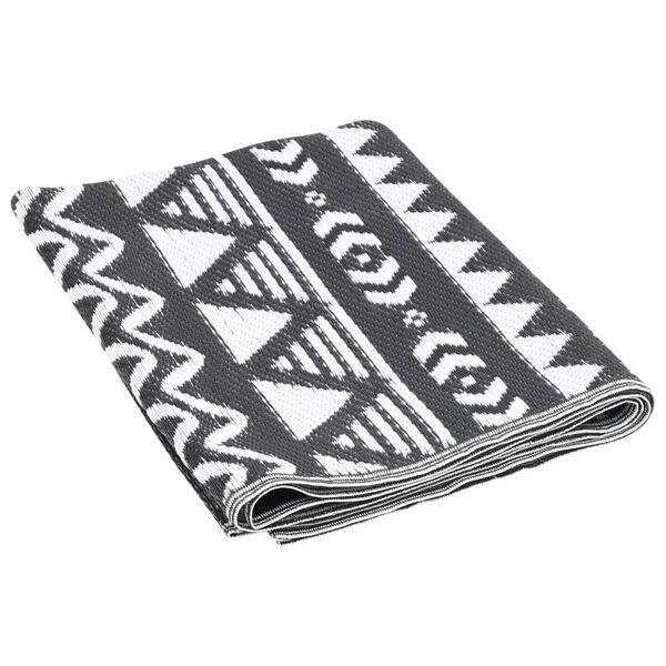 vidaXL Χαλί εξωτερικού χώρου ARAKIL Μαύρο 120x180 cm PP