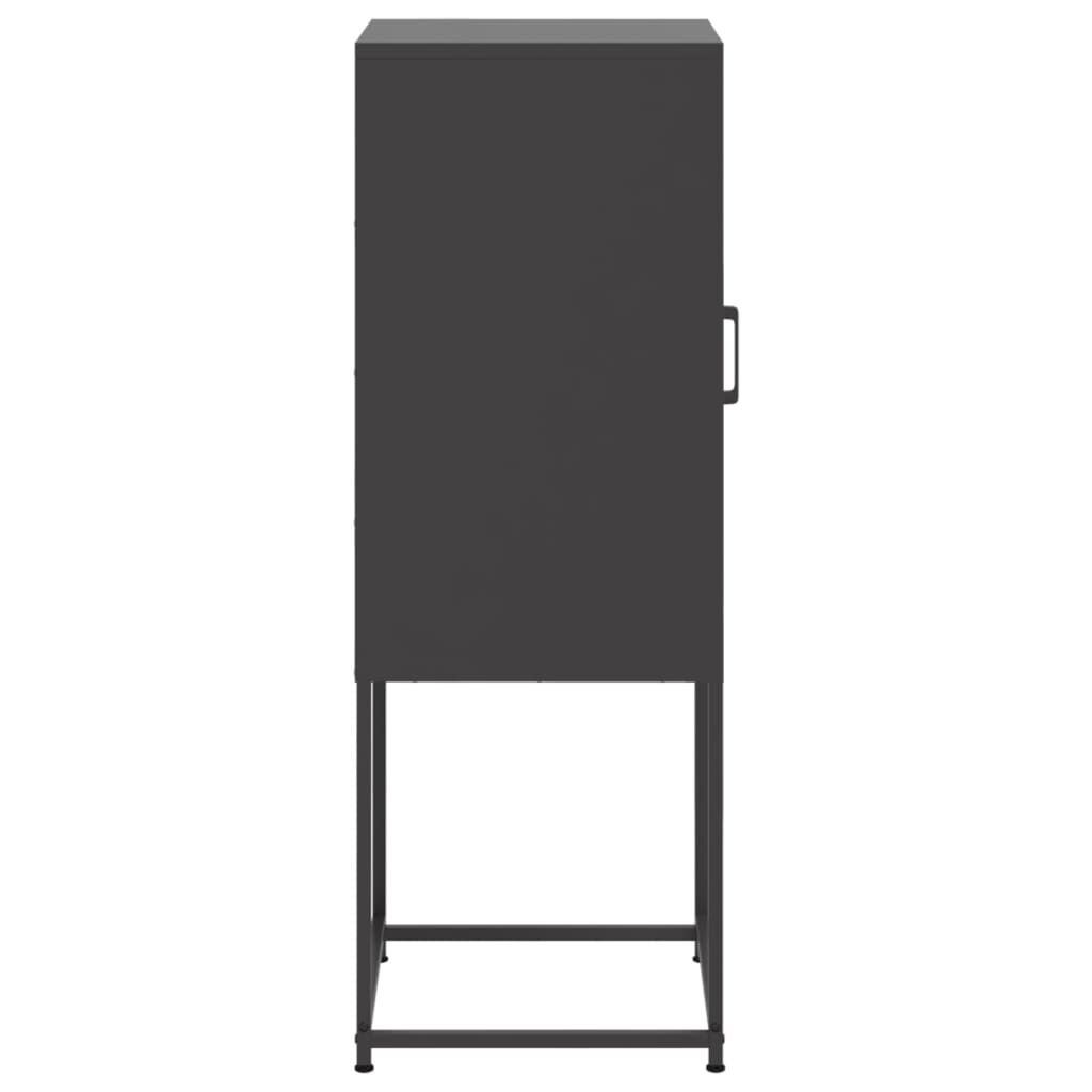 vidaXL Ντουλάπι Μαύρο 36x39x107 εκ. από Ατσάλι