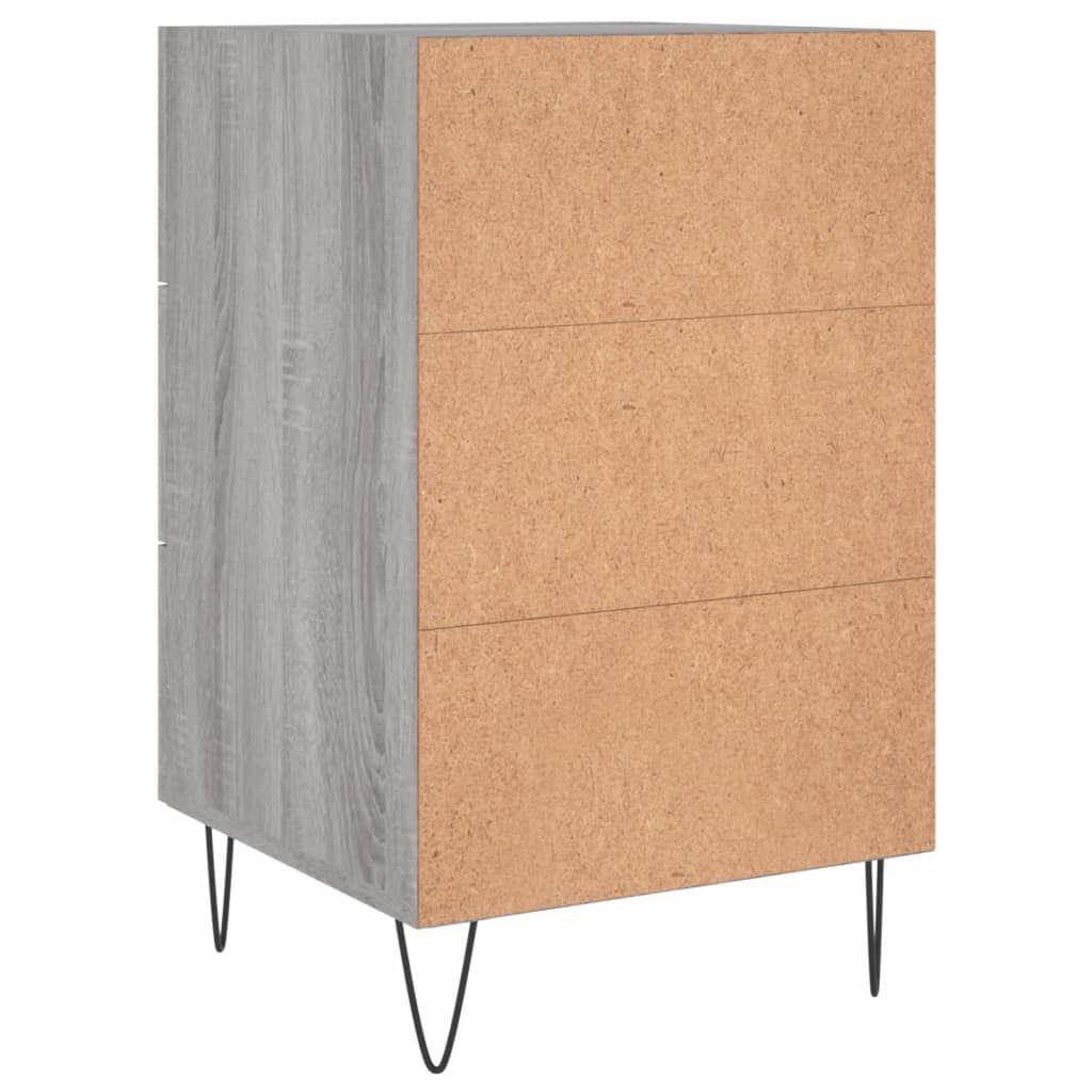 vidaXL Κομοδίνο Γκρι Sonoma 40 x 40 x 66 εκ. από Επεξεργασμένο Ξύλο