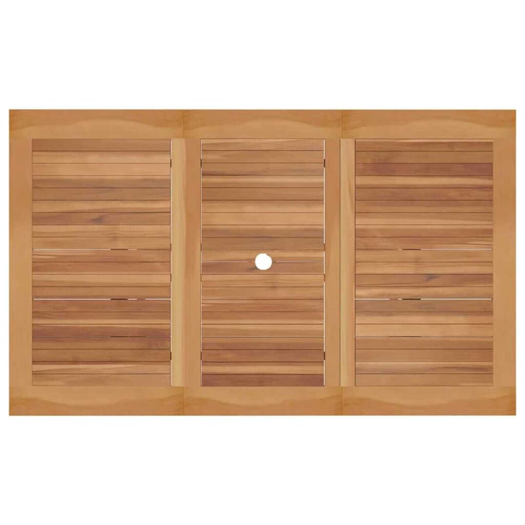 vidaXL Σέτ φαγητού για κήπο 7 pcs Καστανό Μασίφ ξύλο teak