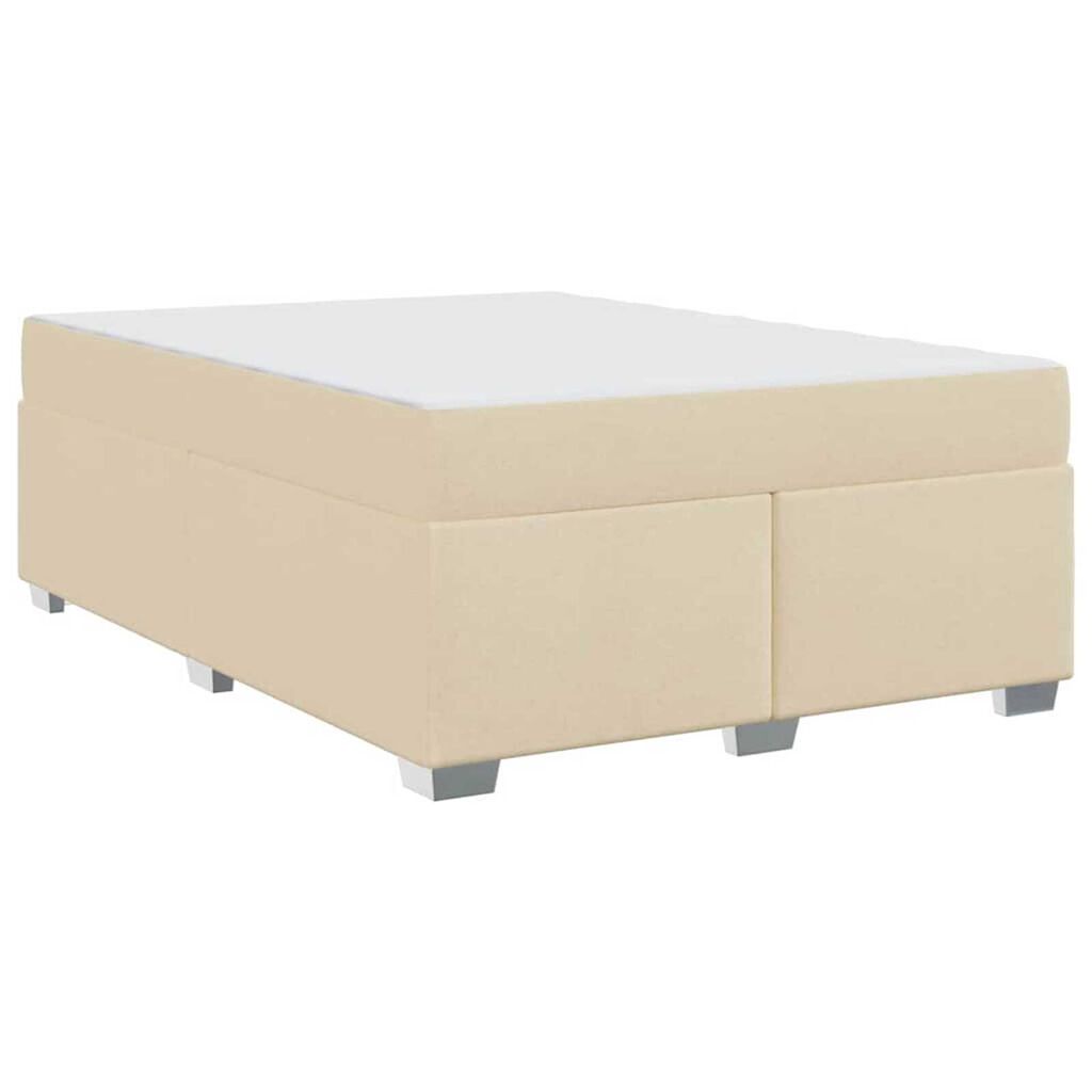 vidaXL Σκελετός Κρεβατιού Άλλο Κρεμ 140 x 200 cm ύφασμα