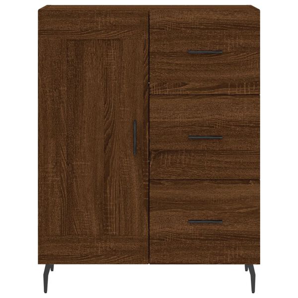 vidaXL Ντουλάπι Καφέ Δρυς 69,5 x 34 x 180 εκ. από Επεξεργασμένο Ξύλο