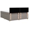 vidaXL &Kappa;&rho;&epsilon;&beta;ά&tau;&iota; Boxspring &mu;&epsilon; &Sigma;&tau;&rho;ώ&mu;&alpha; Taupe 180x200 &epsilon;&kappa;. &Upsilon;&phi;&alpha;&sigma;&mu;ά&tau;&iota;&nu;&omicron;