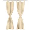 vidaXL Κουρτίνες με Θηλιές 2 τεμ. Μπεζ 140 x 225 εκ. από Microsatin