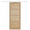 vidaXL Συρόμενη Πόρτα Καφέ 86 x 211 cm Στερεά ξυλεία πεύκου