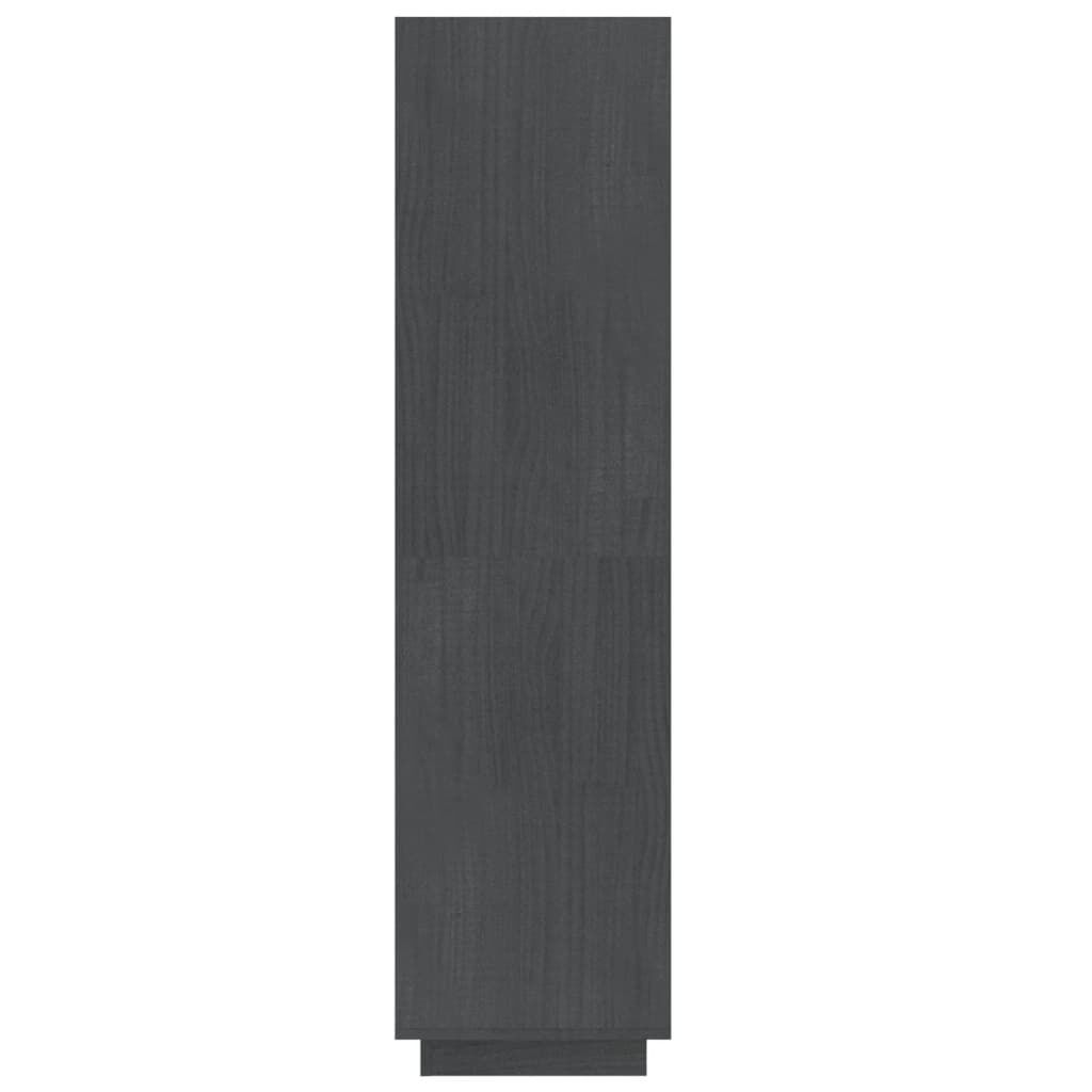 vidaXL Βιβλιοθήκη/Διαχωριστικό Χώρου Γκρι 60x35x135 εκ. Μασίφ Πεύκο