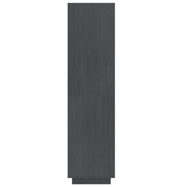 vidaXL Βιβλιοθήκη/Διαχωριστικό Χώρου Γκρι 60x35x135 εκ. Μασίφ Πεύκο