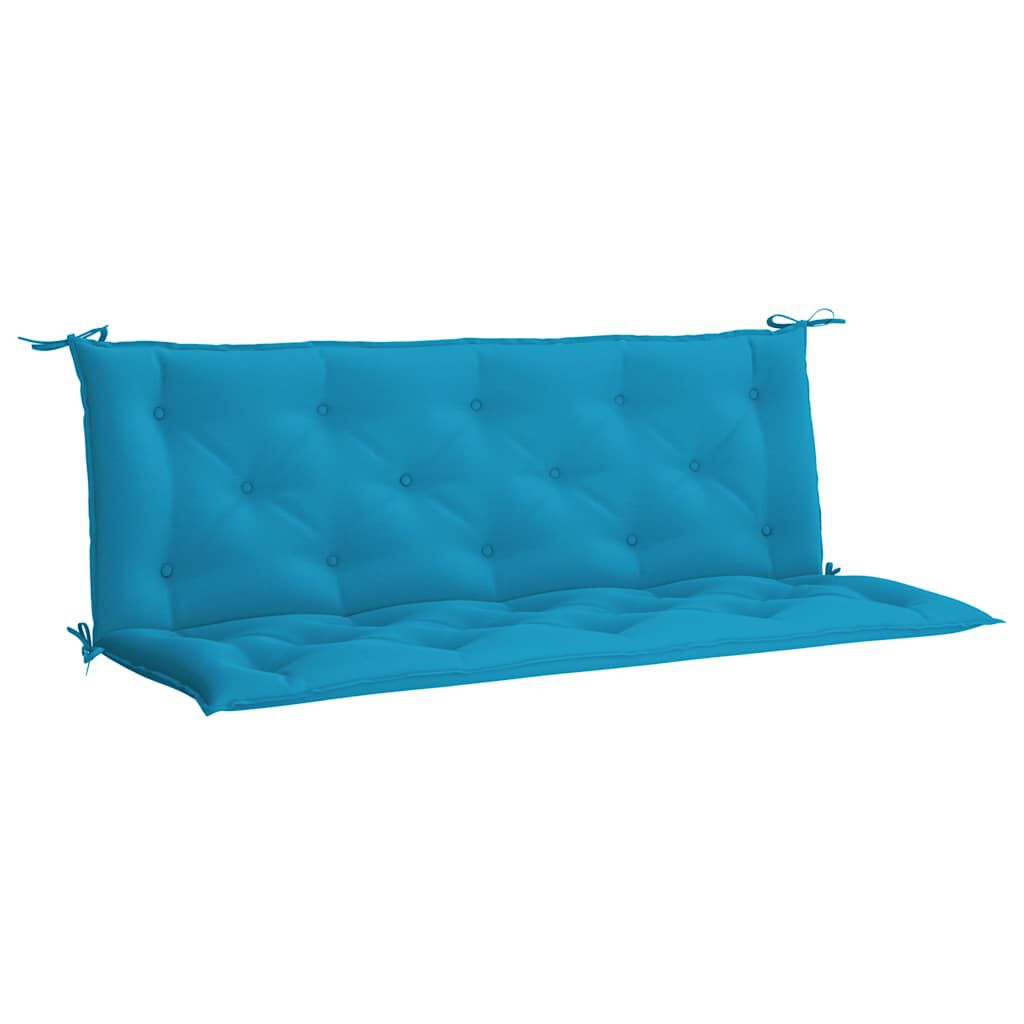 vidaXL Μαξιλάρι Πάγκου Κήπου Γαλάζιο 150x(50+50)x7 εκ. Ύφασμα Oxford