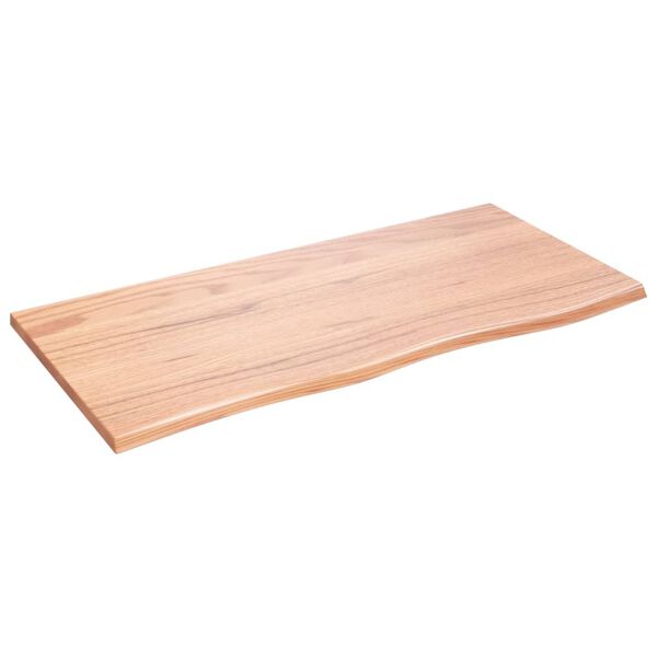 vidaXL Επιφάνεια Τραπεζιού Αν. Καφέ 100x50x2 εκ Επεξ. Μασίφ Ξύλο Δρυός