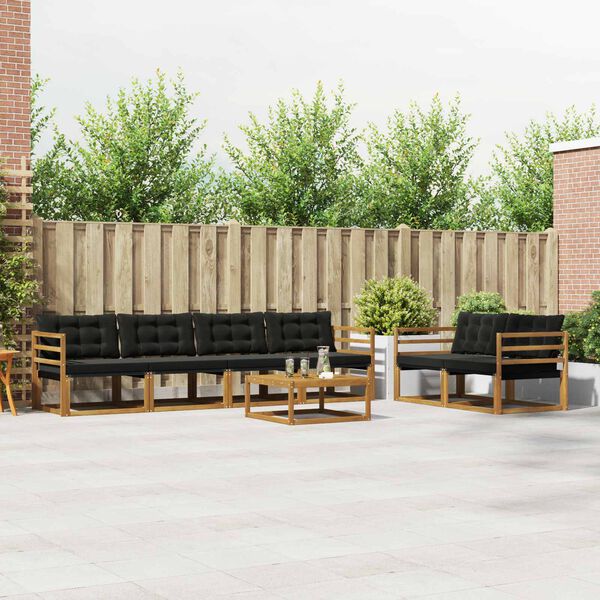 vidaXL &Sigma;&epsilon;&iota;&rho;ά &Kappa;&alpha;&nu;&alpha;&pi;έ &Epsilon;&xi;&omega;&tau;&epsilon;&rho;&iota;&kappa;&omicron;ύ &mu;&epsilon; &mu;&alpha;&xi;&iota;&lambda;ά&rho;&iota; 7 pcs &Phi;&upsilon;&sigma;&iota;&kappa;ό &kappa;&alpha;&iota; &Mu;&alpha;ύ&rho;&omicron;