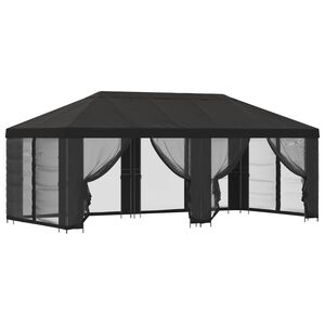 vidaXL &Kappa;ή&pi;&omicron;&sigmaf; &Gamma;&kappa;&alpha;&zeta;ebo &mu;&epsilon; &Pi;&lambda;&epsilon;&upsilon;&rho;&iota;&kappa;ά &Tau;&omicron;ί&chi;&omicron;&upsilon;&sigmaf; 6 x 3 m &Alpha;&nu;&theta;&rho;&alpha;&kappa;ί