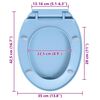 vidaXL Κάλυμμα Λεκάνης με Soft Close &amp; Quick Release Οβάλ Μπλε