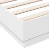 vidaXL Πλαίσιο Κρεβατιού Λευκό 140 x 200 εκ. Επεξεργ. Ξύλο