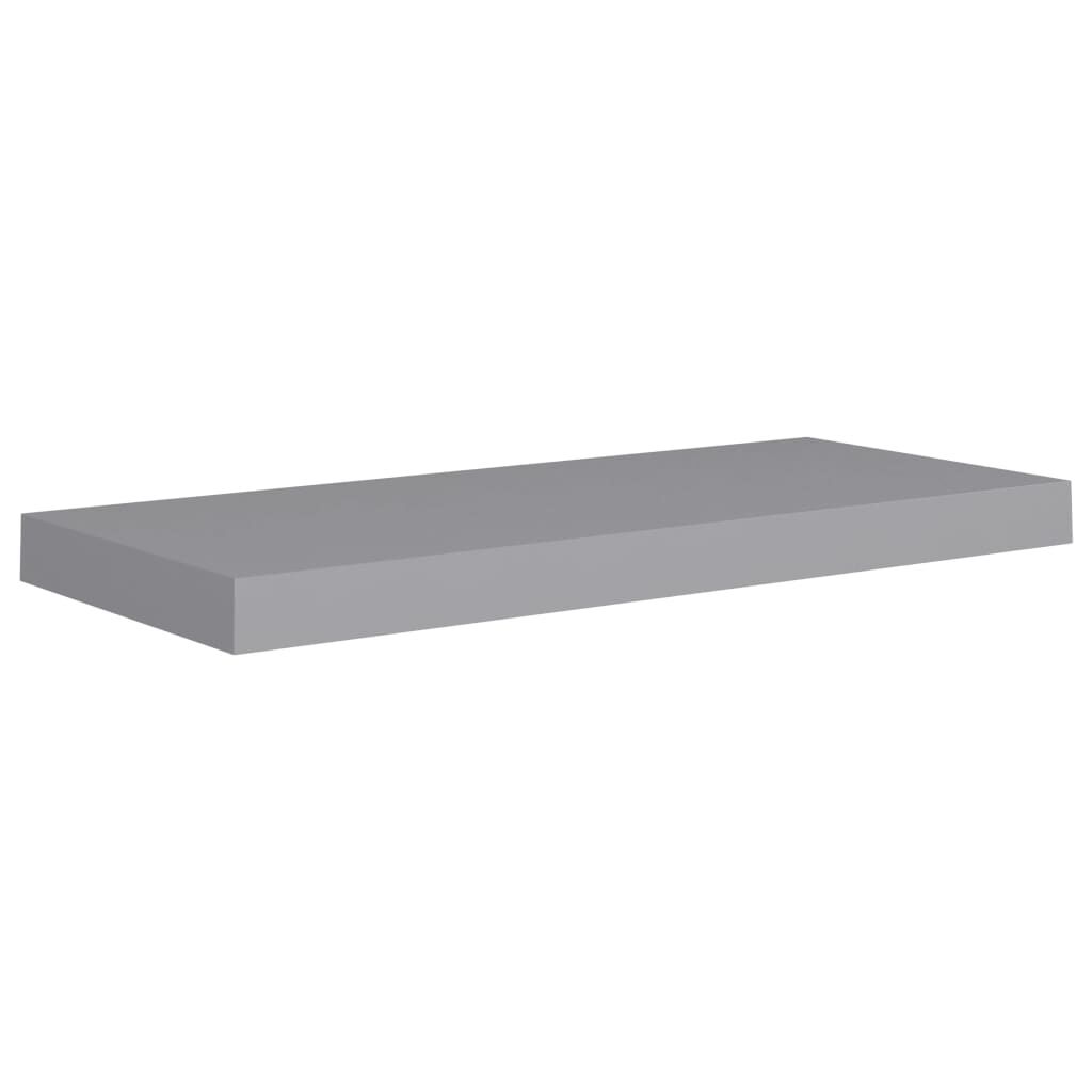 vidaXL Ράφια Τοίχου 2 τεμ. Γκρι 60 x 23,5 x 3,8 εκ. MDF