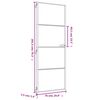 vidaXL Εσωτερική Πόρτα Χρυσή 76 x 201,5 εκ. Ψημένο Γυαλί & Αλουμίνιο