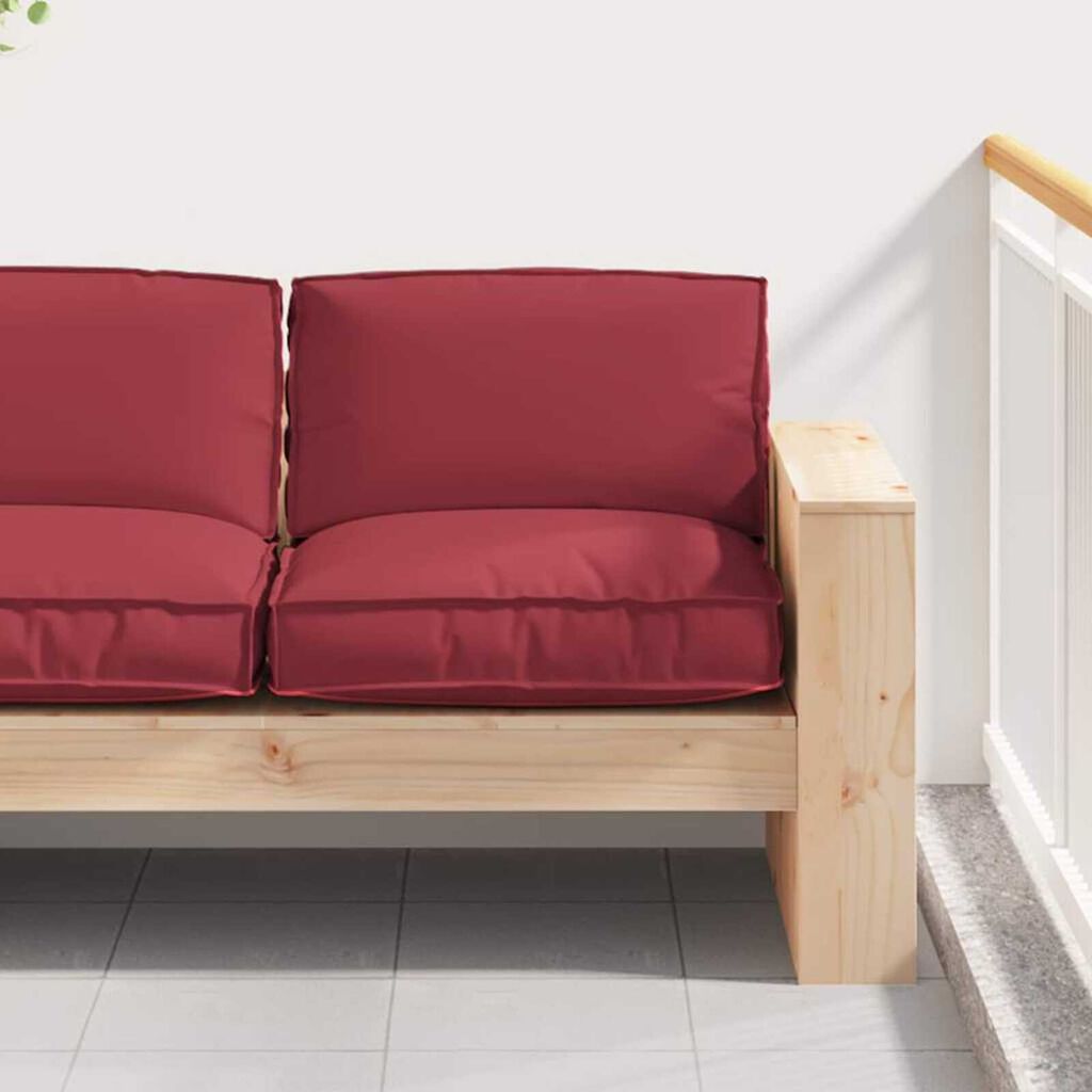 vidaXL Μαξιλάρι παλέτας για κάθισμα Κόκκινο 80 x 80 x 12 cm