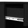 vidaXL Ξύλινο Τραπέζι Μακιγιάζ με LED Μαύρη δρυς 140 x 40 x 140 εκ