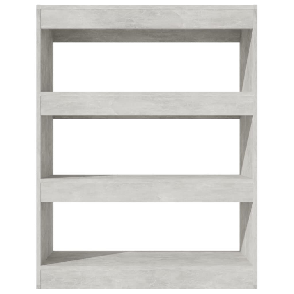 vidaXL Βιβλιοθήκη/Διαχωρ. Χώρου Γκρι Σκυρ. 80x30x103 εκ. Επεξεργ. Ξύλο