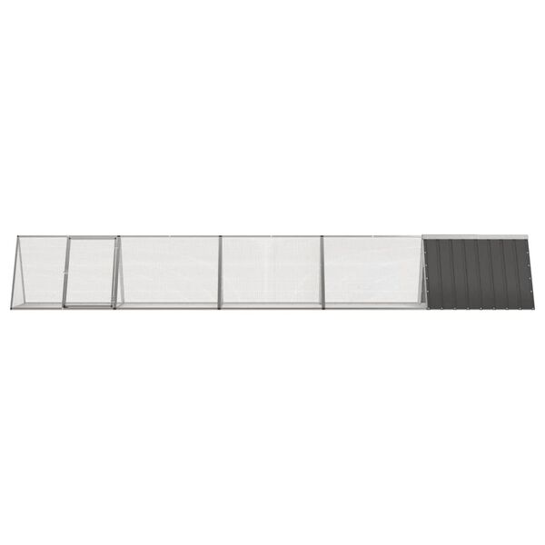 vidaXL Κλουβί Κουνελιών Ανθρακί 504,5x80,5x71 εκ Γαλβανισμένος Χάλυβας