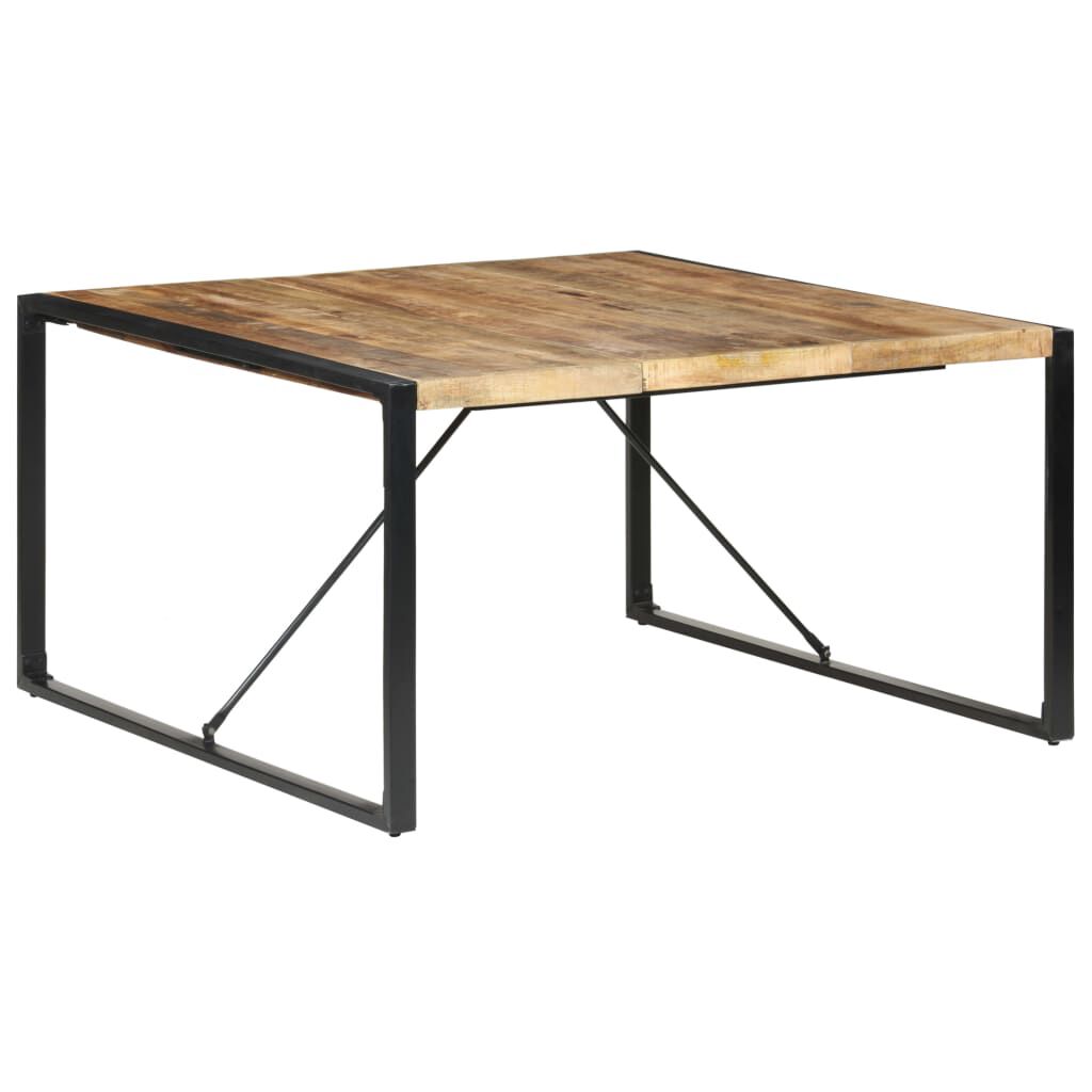 vidaXL Τραπεζαρία 140 x 140 x 75 εκ. από Ακατέργαστο Ξύλο Μάνγκο