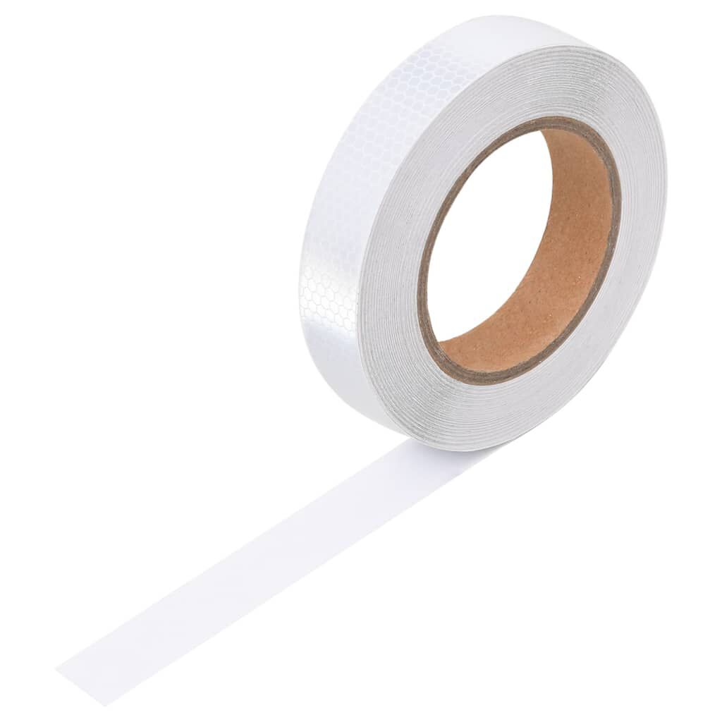 vidaXL Ταινία Ανακλαστική Λευκή 2,5 εκ. x 20 μ. από PVC